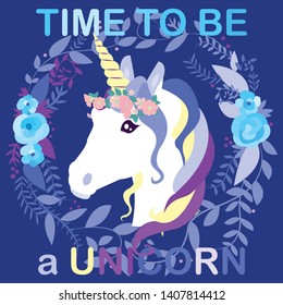 cute poster time to be a unicorn