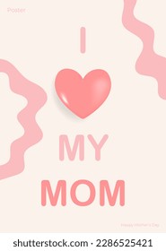 Cute posters for Mother's Day 2023 holiday. Happy Mom day concept. Celebration cover, banner, background, template. Vector illustration concept.