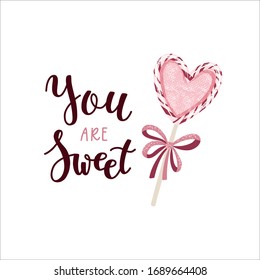 cute posters with a sweet muffin and hand-drawn lettering vector illustration