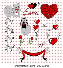 cute posters, valentines day greetings, heart shape frame, vector illustration of a couple in love. Flyers, invitation, poster, brochure, banner