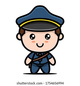 Cute postman cute mascot design illustration