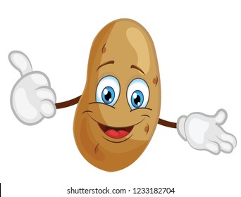 cute potato character. cartoon vector illustration.