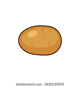 Cute potato icon isolated on white background.