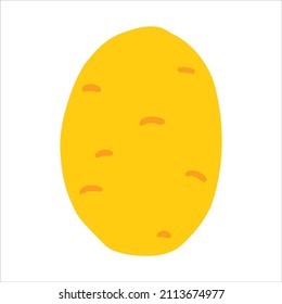 Cute potato icon. Vector flat hand drawn illustration in cartoon style	