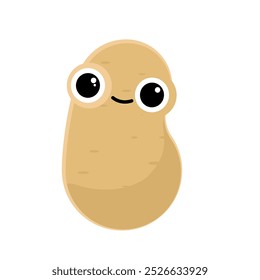 cute potato in kawaii style - vector illustration