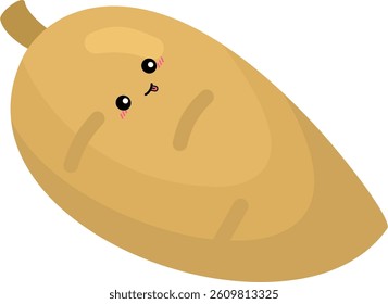 cute potato on a white background mascot cartoon