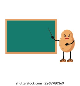 cute potato teaching class vector illustration