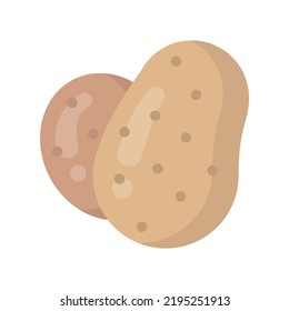 Cute potatoe vegetable, isolated colorful vector icon