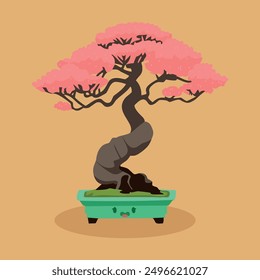 Lindas ollas con diferentes plantas de dibujos animados