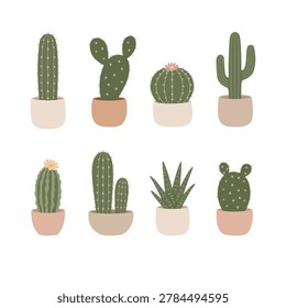 Cute Potted Cactus Collection Set