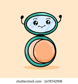 cute powder character for makeup 