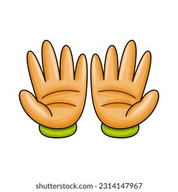 cute praying hands vector illustration	