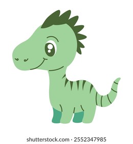 cute prehistoric dinosaur tender isolated