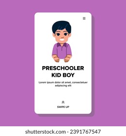 lindo vector infantil preescolar. niñez divertida, niña, jardín de infantes pequeño lindo niño preescolar niño web plana ilustración de dibujos animados