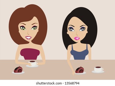 cute pretty girl coffee break