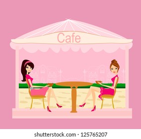 cute pretty girls in coffee break