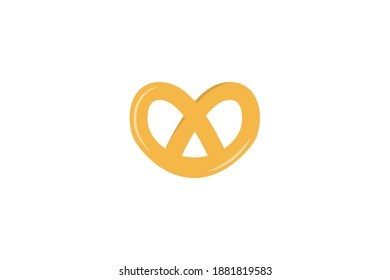 Cute Pretzel Food Icon Design