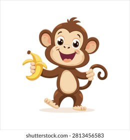 Cute Primate Animal Mascot Vector Cartoon Design