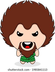 cute primitive mascot character cartoon illustration