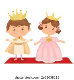 Bela saudação de príncipe e princesa.