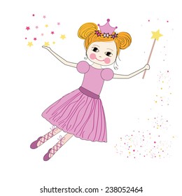 Cute princess fairy vector 
