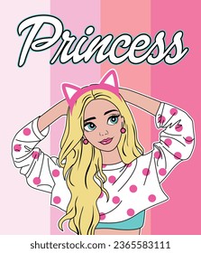 cute princess graphic tees for girl design fashion