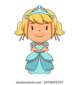 Cute princess hands heart gesture