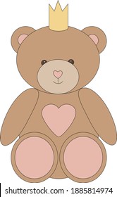 Cute Princess Teddy Bear Clip Art