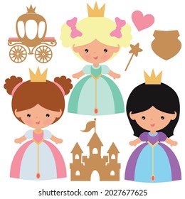 Ilustración de dibujos animados vectoriales de princesa cúpula