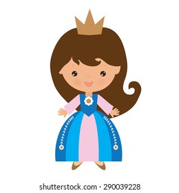 Cute princess vector illustration