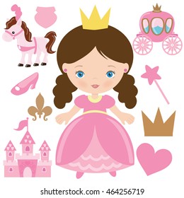Cute princess vector illustration
