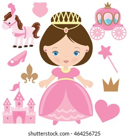 Cute princess vector illustration