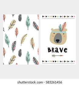 Cute print in Boho style. 