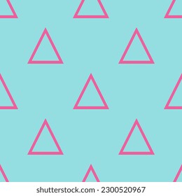 Cute print with contour triangles. Geometric seamless abstract vector background
