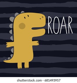 Cute print with dinosaur
