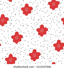 Cute print with dot in scandinavian style.