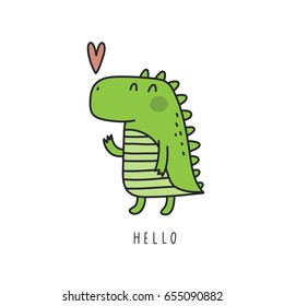 Cute print with dragon