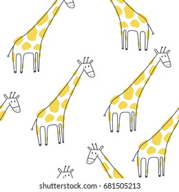 Cute print with giraffe