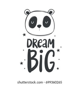 Cute print with lettering. Dream Big