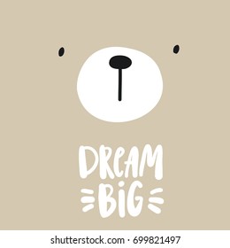 Cute print with lettering. Dream Big