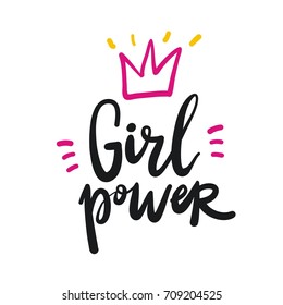 Cute print with lettering. Girl Power