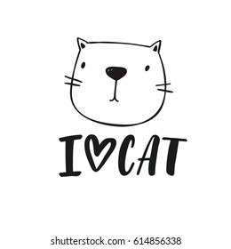 Cute print with lettering. I love cat