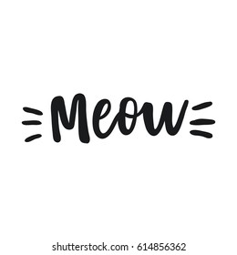 Cute print with lettering. Meow