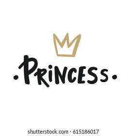 Cute print with lettering. Princess