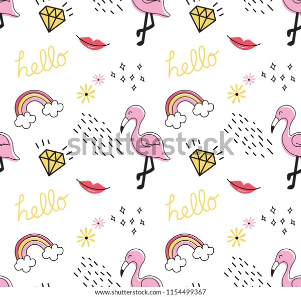 Cute Print Pattern Design Stock Vector (Royalty Free) 1154499367