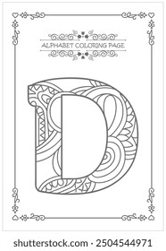 Cute Printable Alphabet Coloring Pages for Preschoolers Vector Art