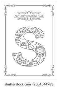 Cute Printable Alphabet Coloring Pages for Preschoolers Vector Art