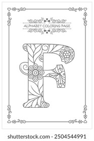 Cute Printable Alphabet Coloring Pages for Preschoolers Vector Art