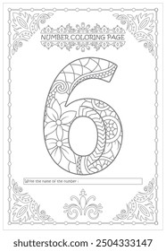 Cute Printable Number Coloring Pages for Preschoolers Vector Art