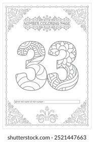 Cute Printable Number Coloring Pages for Preschoolers Vector Art